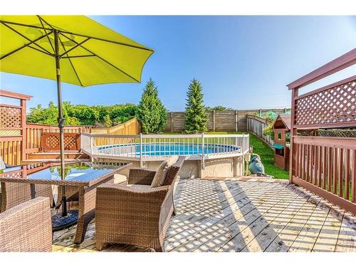 50 Merritt Crescent, Grimsby, ON - Outdoor With Above Ground Pool With Deck Patio Veranda With Exterior