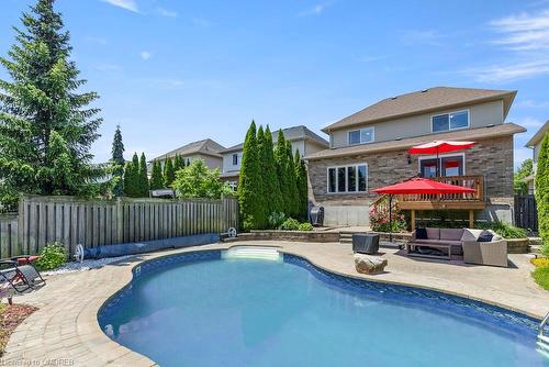 104 Garth Trails Crescent, Hamilton, ON - Outdoor With In Ground Pool With Deck Patio Veranda