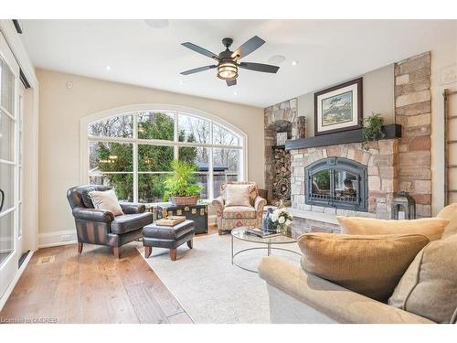 2050 Dickson Road, Mississauga, ON - Indoor Photo Showing Living Room With Fireplace