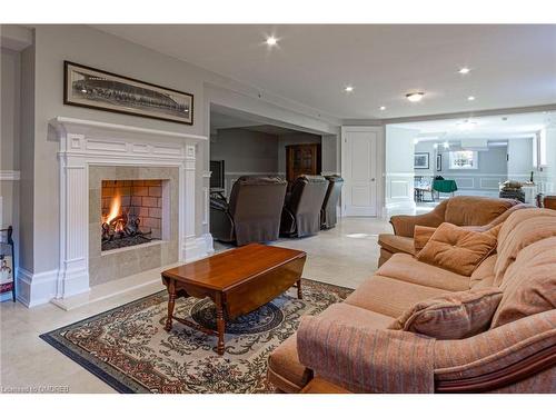 2438 Doulton Drive, Mississauga, ON - Indoor Photo Showing Living Room With Fireplace