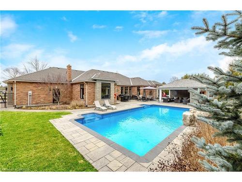 11055 Cedar Trail, Milton, ON - Outdoor With In Ground Pool With Backyard