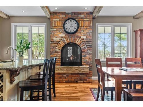 902 Gorham Street, Newmarket, ON - Indoor Photo Showing Dining Room With Fireplace