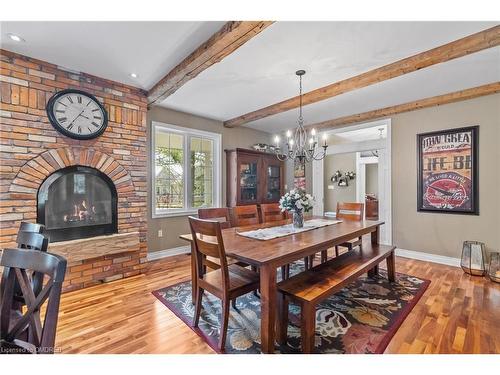 902 Gorham Street, Newmarket, ON - Indoor Photo Showing Dining Room With Fireplace
