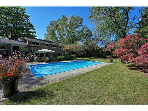 153 Wolfdale Avenue, Oakville, ON - Outdoor With In Ground Pool With Backyard