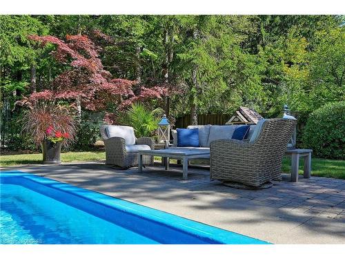 153 Wolfdale Avenue, Oakville, ON - Outdoor With In Ground Pool With Deck Patio Veranda With Backyard