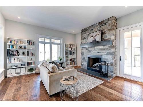4496 Henderson Road, Milton, ON - Indoor Photo Showing Living Room With Fireplace