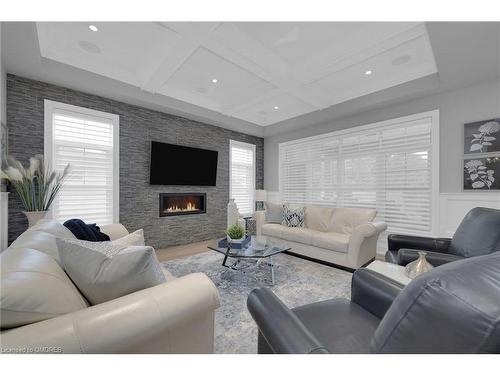 69 Miles Street, Milton, ON - Indoor Photo Showing Living Room With Fireplace