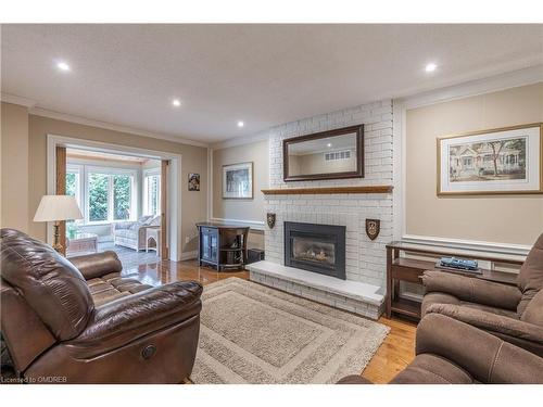 1210 Beechgrove Crescent, Oakville, ON - Indoor Photo Showing Living Room With Fireplace