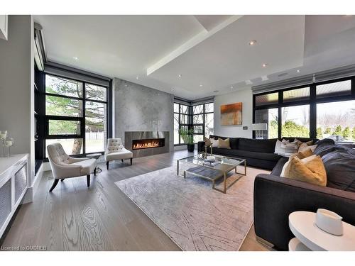 259 Burgundy Drive, Oakville, ON - Indoor Photo Showing Living Room With Fireplace