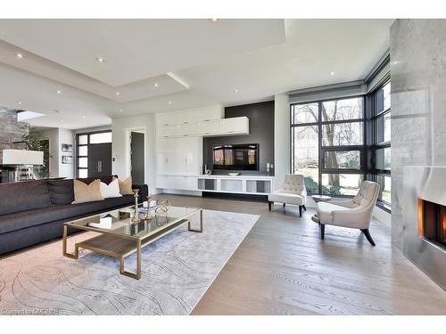 259 Burgundy Drive, Oakville, ON - Indoor Photo Showing Living Room With Fireplace