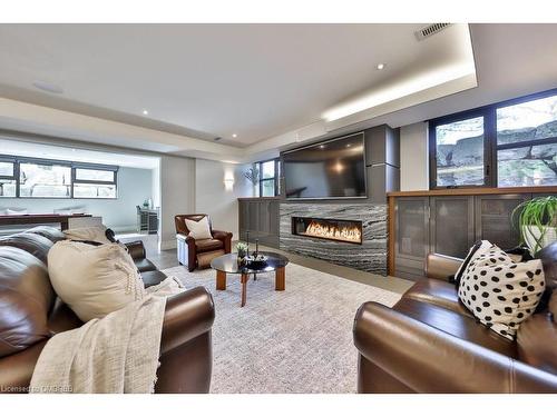 259 Burgundy Drive, Oakville, ON - Indoor Photo Showing Living Room With Fireplace