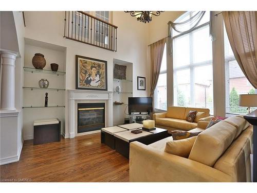 3403 Fox Run Circle, Oakville, ON - Indoor Photo Showing Living Room With Fireplace
