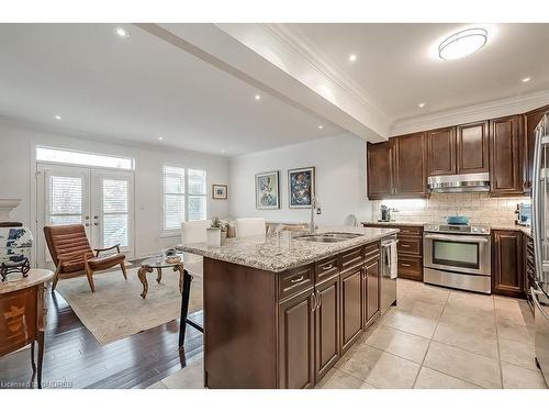 3168 Watercliffe Court, Oakville, ON - Indoor Photo Showing Kitchen With Stainless Steel Kitchen With Double Sink