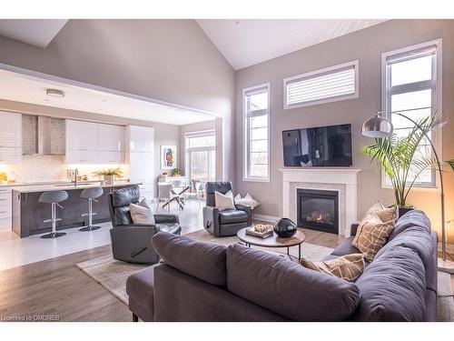 1456 Ford Strathy Crescent, Oakville, ON - Indoor Photo Showing Living Room With Fireplace