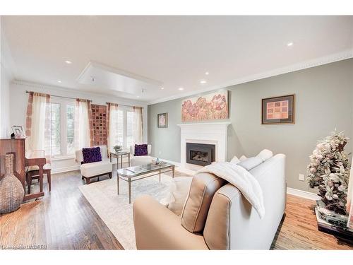 1394 Hazelton Boulevard, Burlington, ON - Indoor Photo Showing Living Room With Fireplace