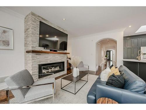 3378 Stocksbridge Avenue, Oakville, ON - Indoor Photo Showing Living Room With Fireplace