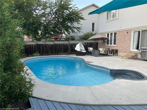 1059 Deacon Drive, Milton, ON - Outdoor With In Ground Pool With Backyard