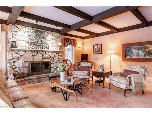 7491 15 Side Road, Halton Hills, ON - Indoor Photo Showing Living Room With Fireplace