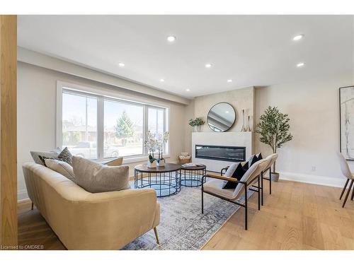 19 Rayside Drive, Toronto, ON - Indoor Photo Showing Living Room With Fireplace