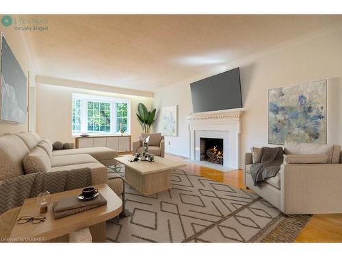 273 Cairncroft Road, Oakville, ON - Indoor Photo Showing Living Room With Fireplace