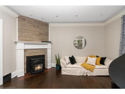 77 Guelph Street, Georgetown, ON - Indoor Photo Showing Living Room With Fireplace