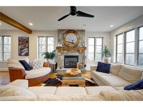 5 Burlington Street, Paris, ON - Indoor Photo Showing Living Room With Fireplace