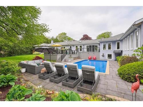 20 Craven Avenue, Burlington, ON - Outdoor With In Ground Pool With Deck Patio Veranda With Backyard