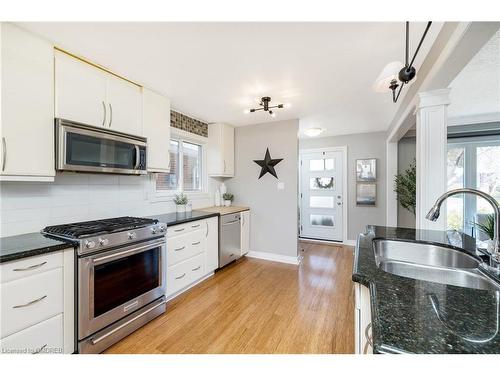 244 Laurier Avenue, Milton, ON - Indoor Photo Showing Kitchen With Stainless Steel Kitchen With Double Sink With Upgraded Kitchen