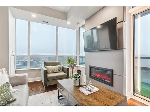 1106-1 Hurontario Street, Mississauga, ON - Indoor With Fireplace