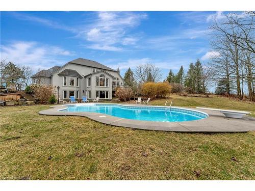 299 Concession 10 Road E, Flamborough, ON - Outdoor With In Ground Pool With Backyard