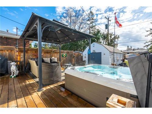 587 Wilene Drive, Burlington, ON - Outdoor With Above Ground Pool With Deck Patio Veranda