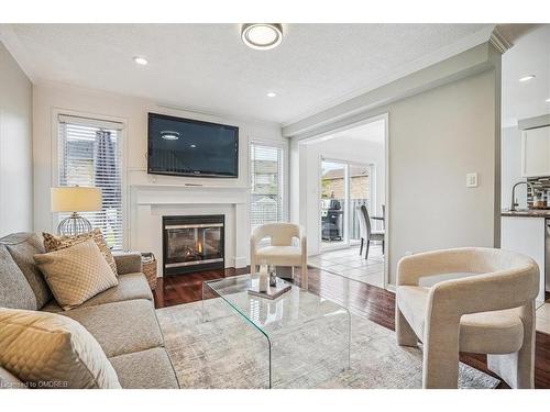 2461 Springforest Drive, Oakville, ON - Indoor Photo Showing Living Room With Fireplace