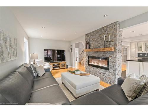 6 Treanor Crescent, Georgetown, ON - Indoor Photo Showing Living Room With Fireplace