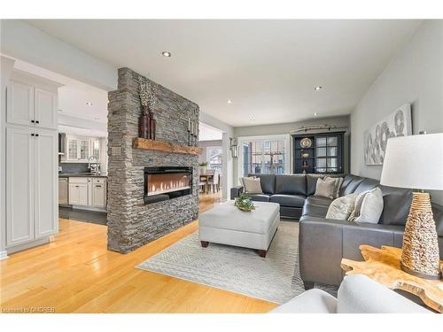 6 Treanor Crescent, Georgetown, ON - Indoor Photo Showing Living Room With Fireplace