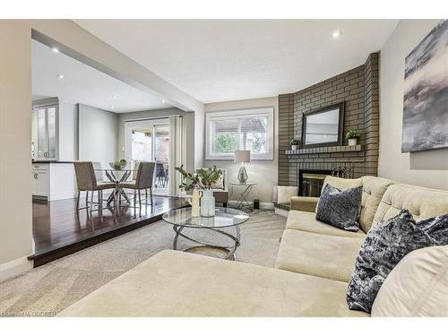 3268 Charlebrook Court, Mississauga, ON - Indoor Photo Showing Living Room With Fireplace