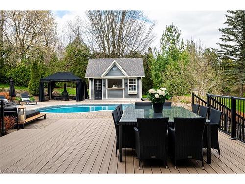 6345 Mcniven Court, Burlington, ON - Outdoor With In Ground Pool With Deck Patio Veranda With Exterior