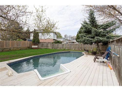 2425 Coventry Way, Burlington, ON - Outdoor With Above Ground Pool With Deck Patio Veranda With Backyard