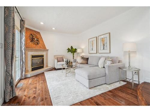 2227 Headon Road, Burlington, ON - Indoor Photo Showing Living Room With Fireplace