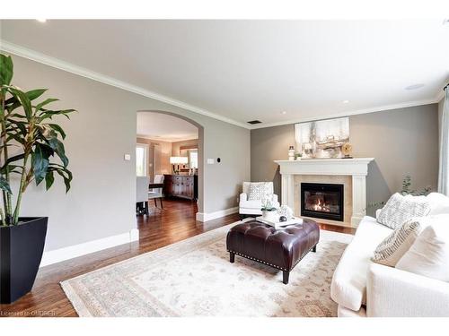 193 Trelawn Avenue, Oakville, ON - Indoor Photo Showing Living Room With Fireplace