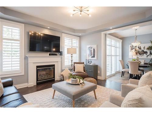 1005 Savoline Boulevard, Milton, ON - Indoor Photo Showing Living Room With Fireplace