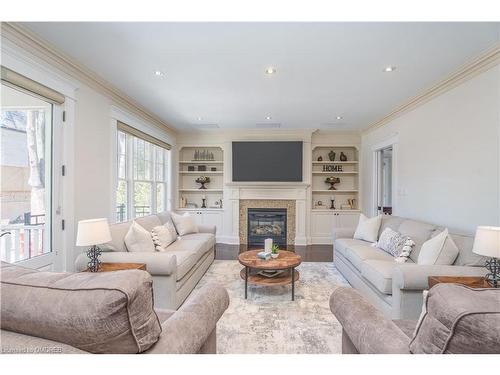 80 Cox Drive, Oakville, ON - Indoor Photo Showing Living Room With Fireplace