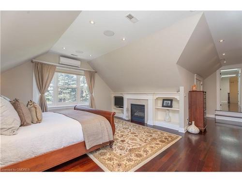 80 Cox Drive, Oakville, ON - Indoor Photo Showing Bedroom With Fireplace