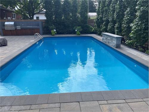 402 Pepper Drive, Burlington, ON - Outdoor With In Ground Pool With Backyard