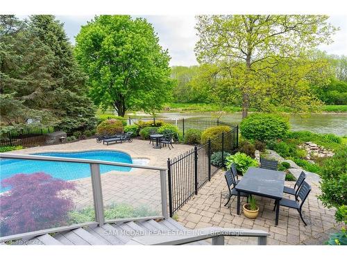 3240 River Road, Haldimand, ON - Outdoor With In Ground Pool With Deck Patio Veranda With Backyard