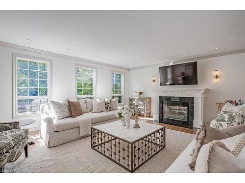 2241 Chancery Lane W, Oakville, ON - Indoor Photo Showing Living Room With Fireplace