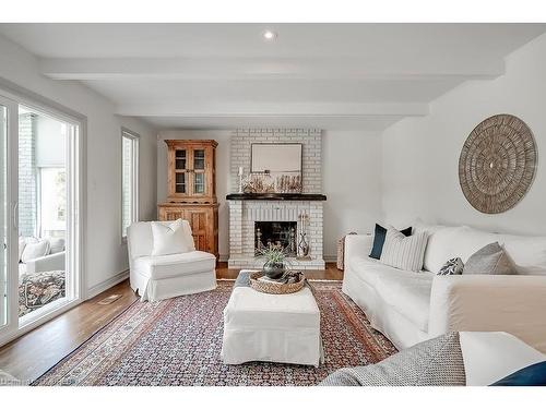 2241 Chancery Lane W, Oakville, ON - Indoor Photo Showing Living Room With Fireplace