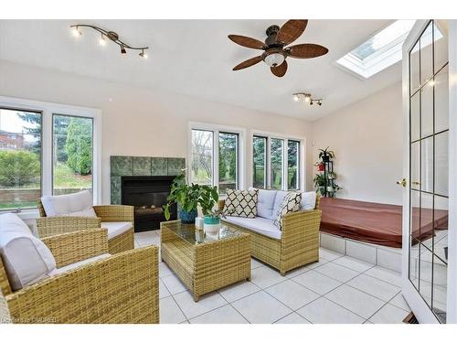 22 Daffodil Crescent, Ancaster, ON - Indoor Photo Showing Living Room With Fireplace