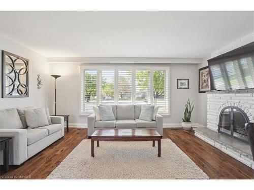657 Geneva Park Drive, Burlington, ON - Indoor Photo Showing Living Room With Fireplace