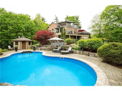 10125 Pineview Trail, Milton, ON - Outdoor With In Ground Pool With Deck Patio Veranda With Backyard With Exterior