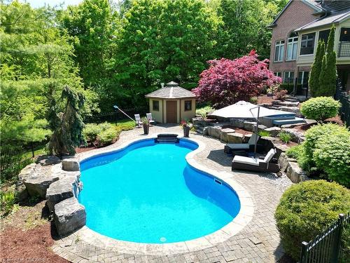 10125 Pineview Trail, Milton, ON - Outdoor With In Ground Pool With Deck Patio Veranda With Backyard